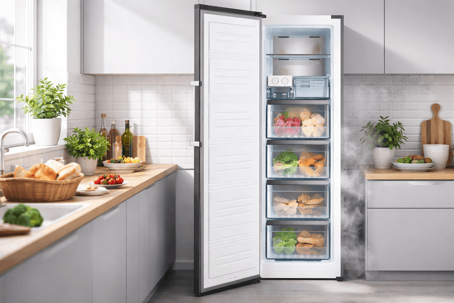 Congélateur Vertical Hisense FF3N274N5C1 274 Litres - Silver